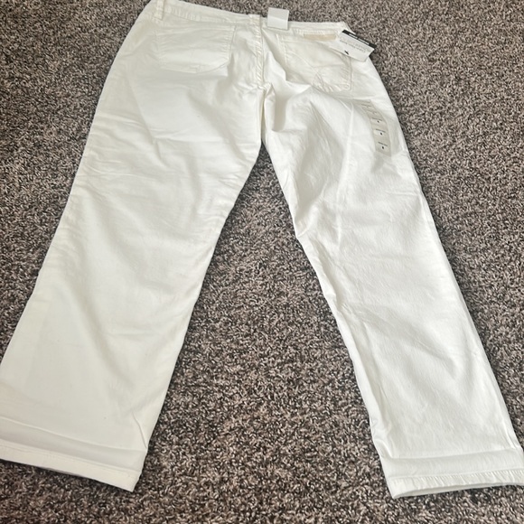 NWT Calvin Klein White Denim Jeans Skinny Crop 8 - Picture 11 of 12